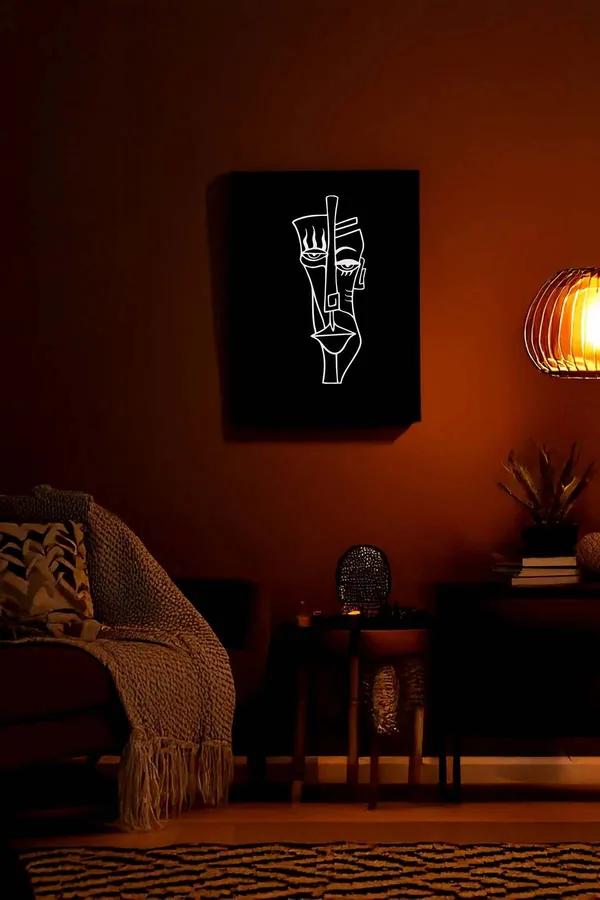 Abstract Face Reflective Canvas Wall Art
