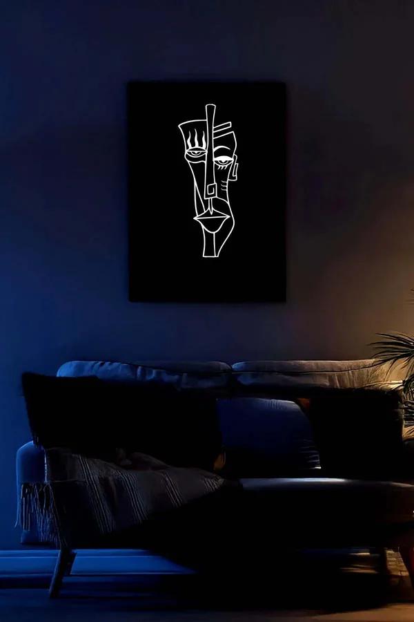 Abstract Face Reflective Canvas Wall Art