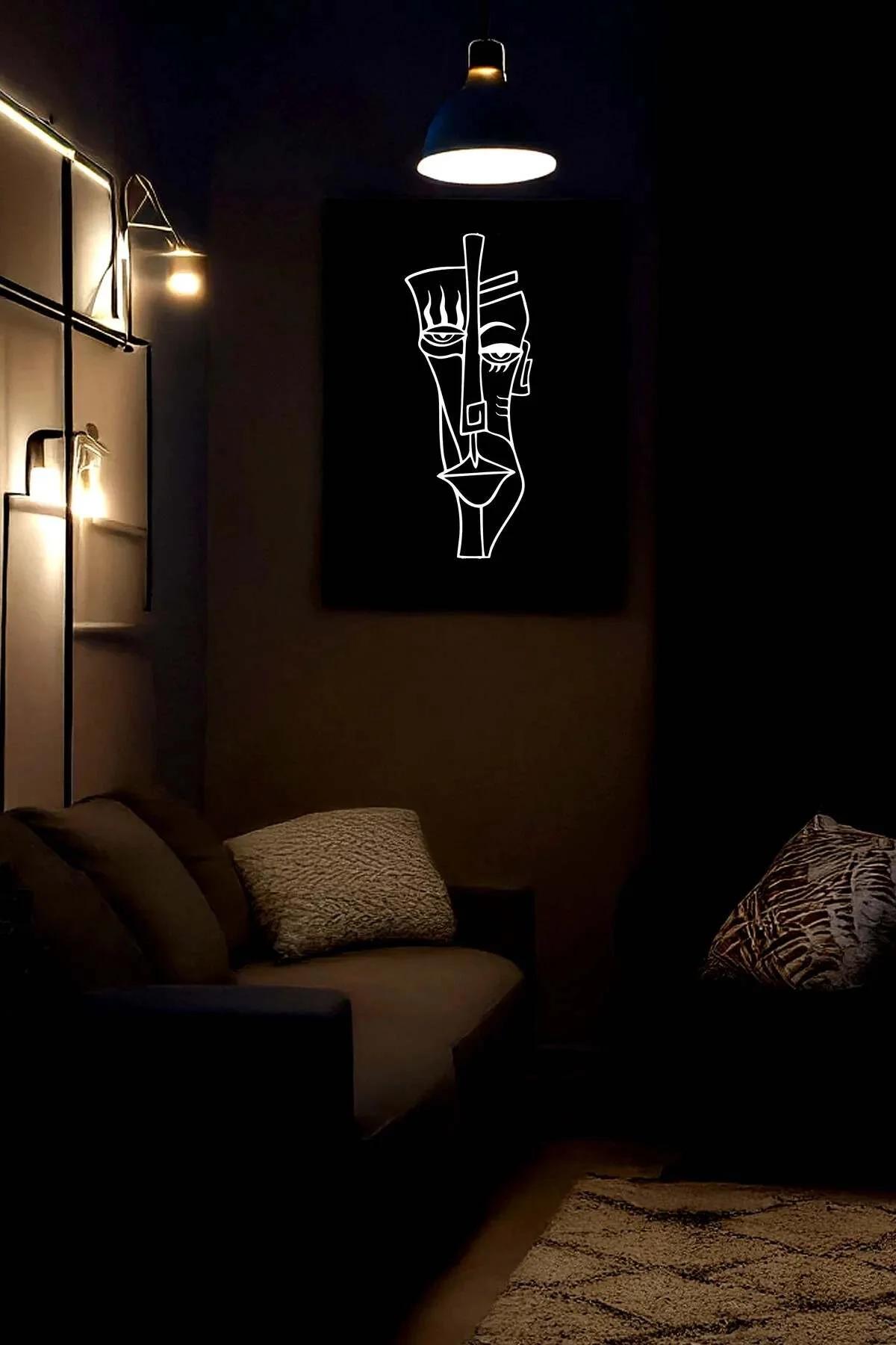 Abstract Face Reflective Canvas Wall Art