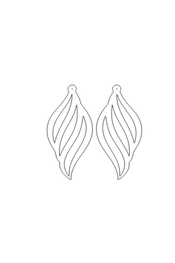 Reflective Laser-Cut Swirl Earrings