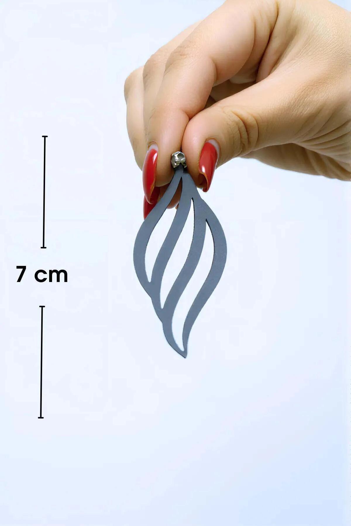 Black Sculptural Drop Earrings, Laser Cut Vegan Leather