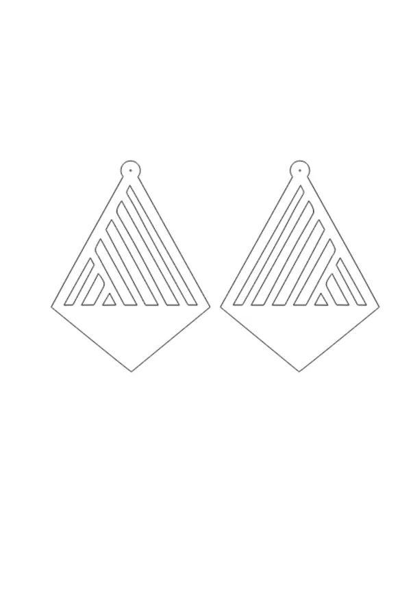 Geometric Laser Cut Faux Leather Dangle Earrings
