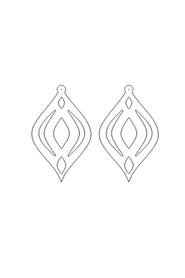 Reflective Laser-Cut Drop Earrings