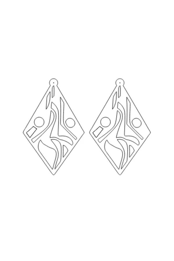 Reflective Geometric Statement Earrings