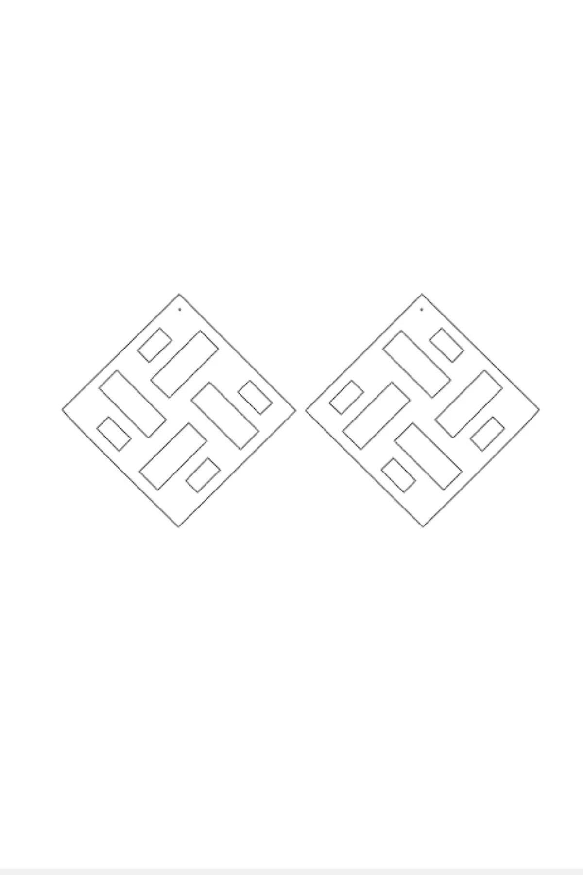 Reflective Geometric Statement Earrings