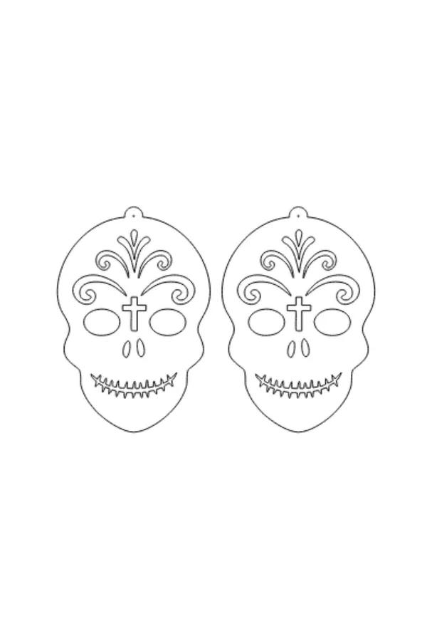 Sugar Skull Earrings with Laser Cut Detailing