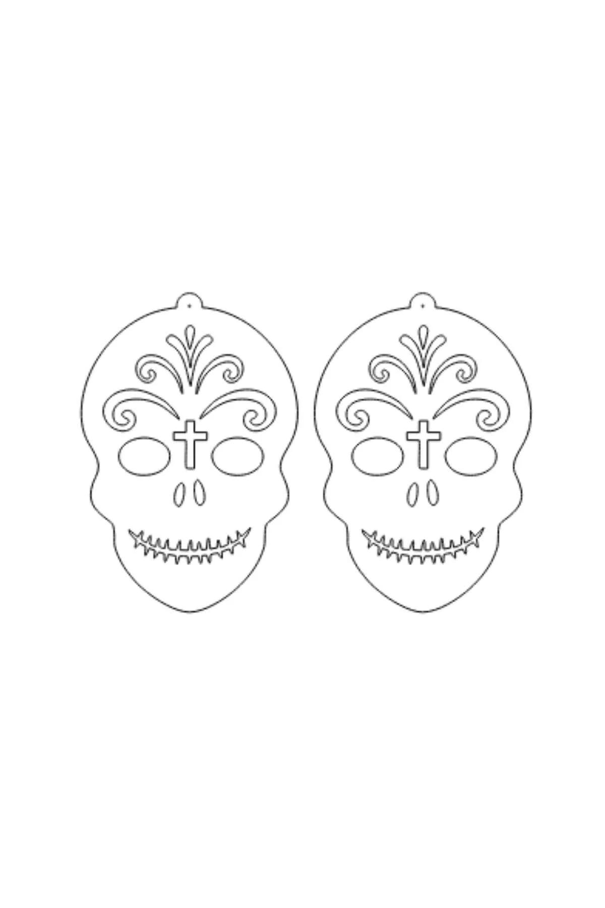 Sugar Skull Earrings with Laser Cut Detailing
