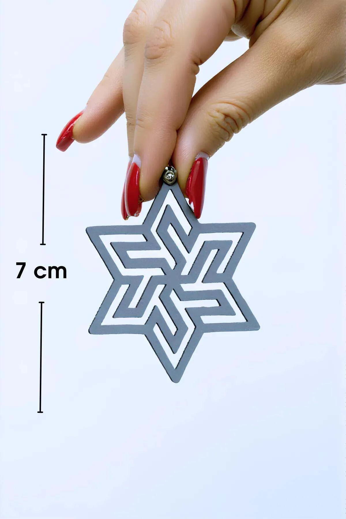 Reflective Abstract Star Earrings