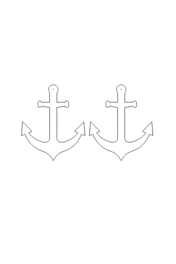 Glow Anchor Drop Earrings with Iridescent Finish