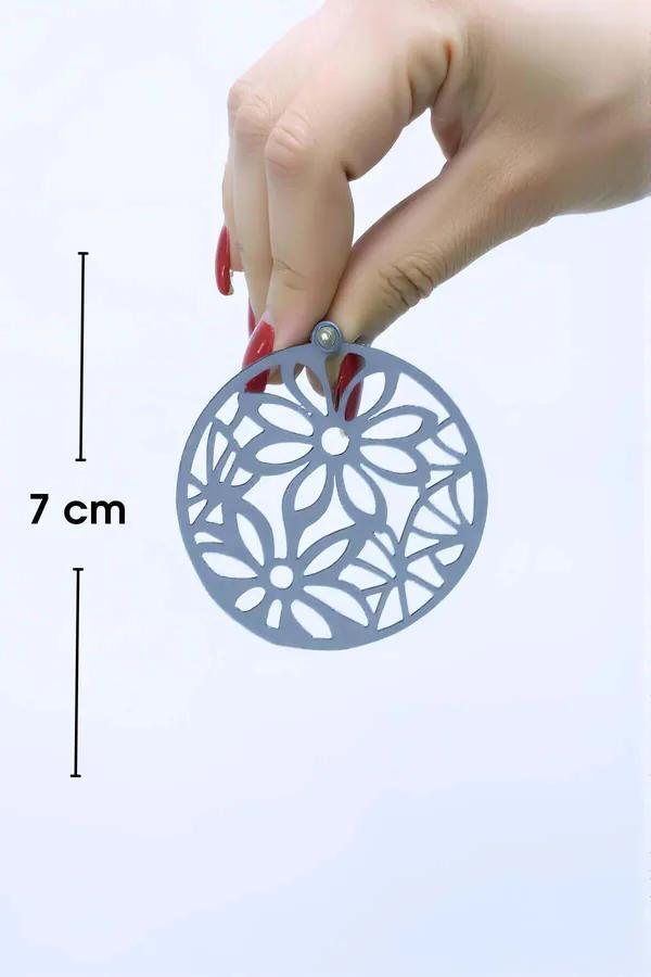 Reflective Laser-Cut Flower Earrings