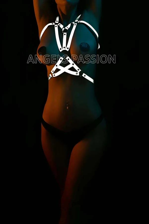 Reflective Strappy Body Harness with Chest Rings