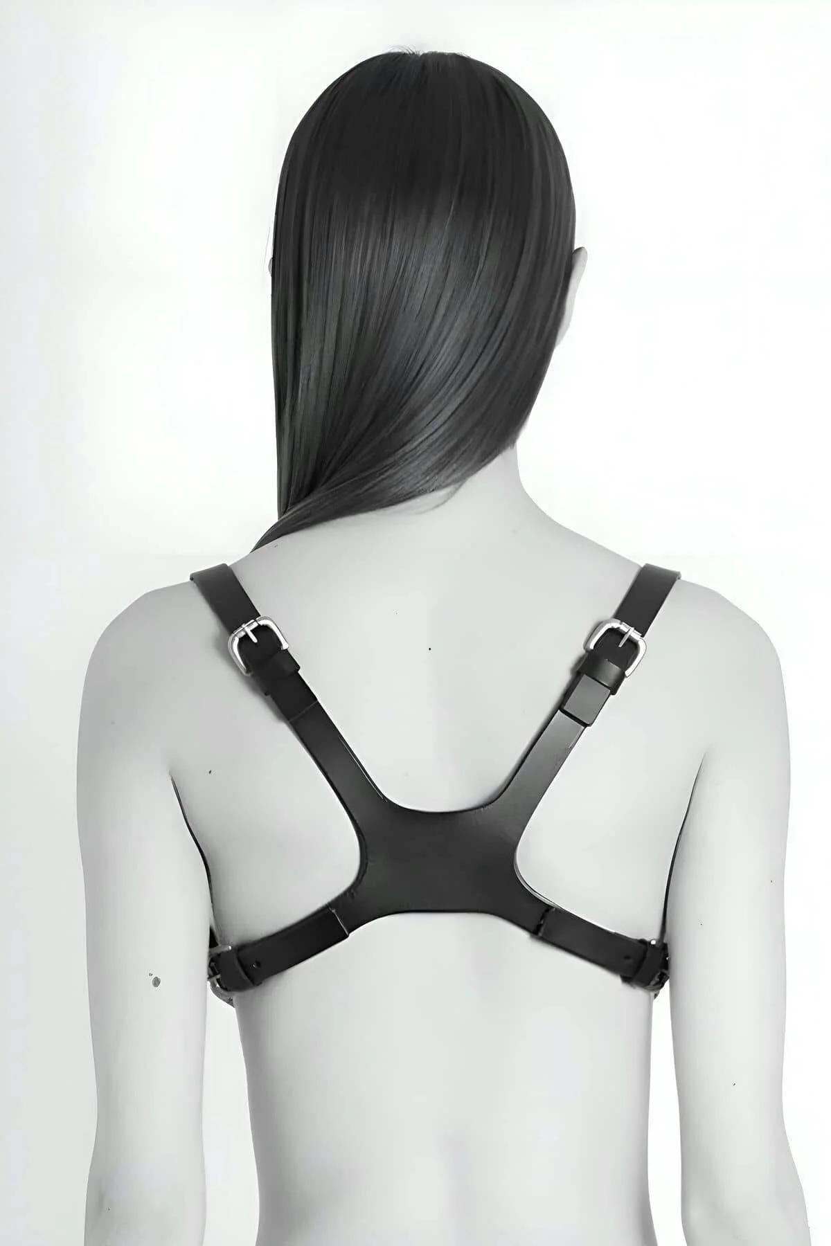 Skull Faux Leather Body Harness