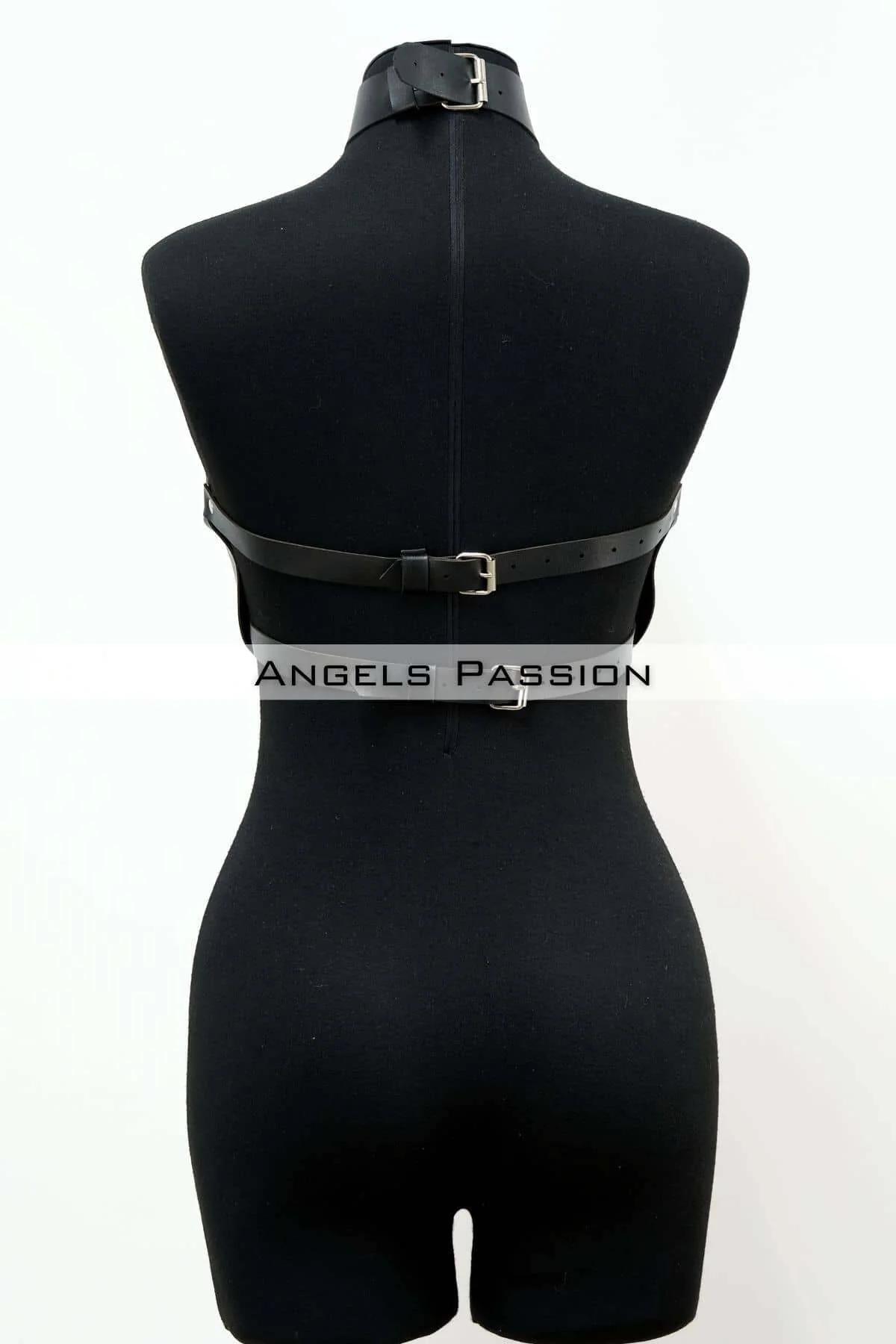 Strappy Choker Body Harness with O-Ring Detail