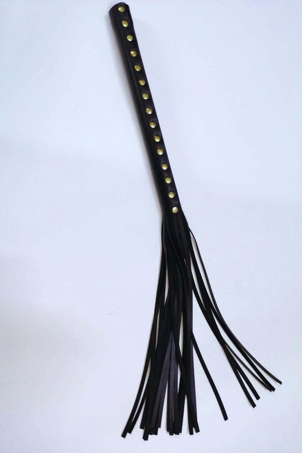 Studded Faux Leather Tassel Accent Accessory