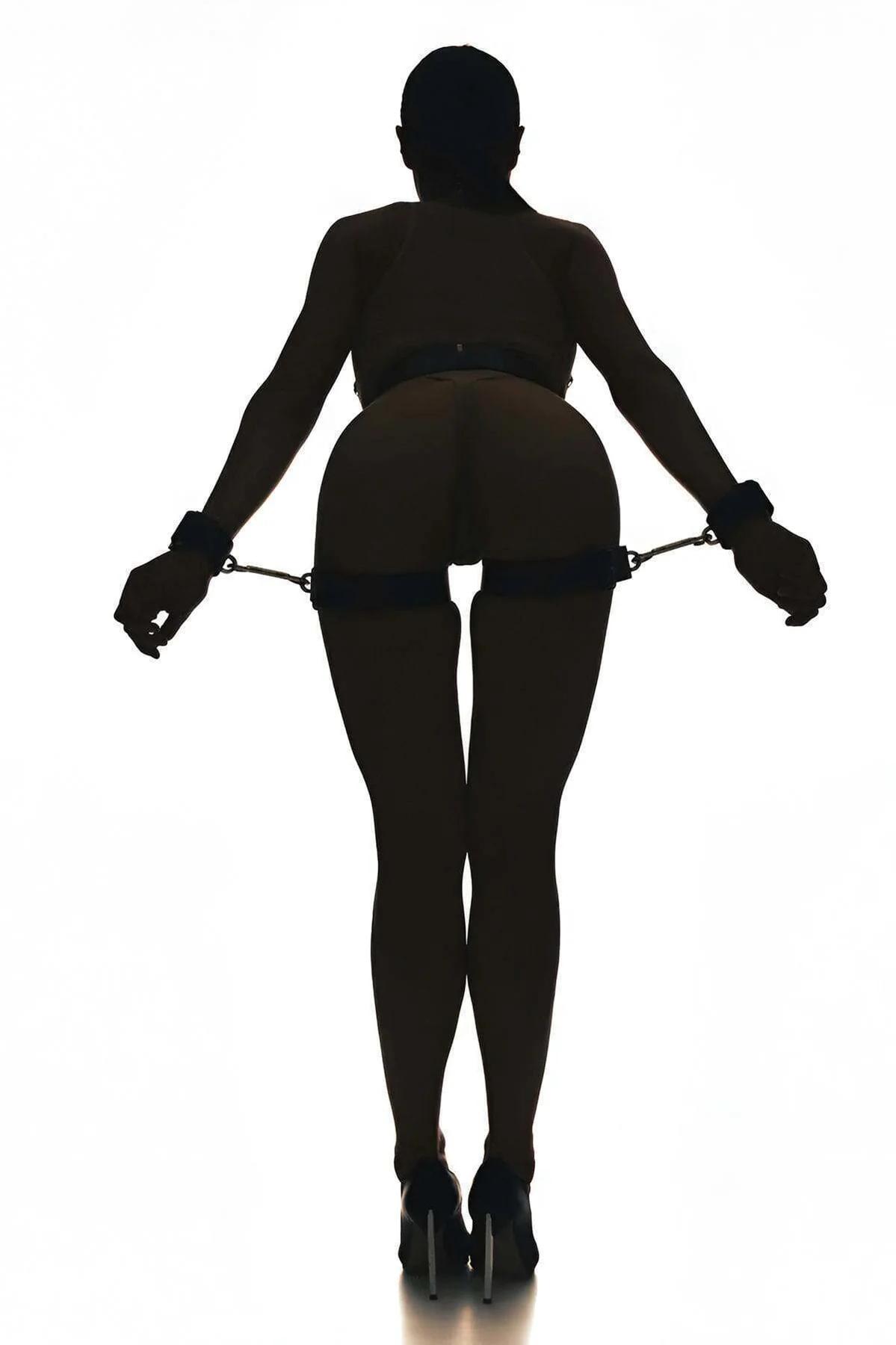 Full Body Harness with Neck Collar, Cuffs & Garter Straps