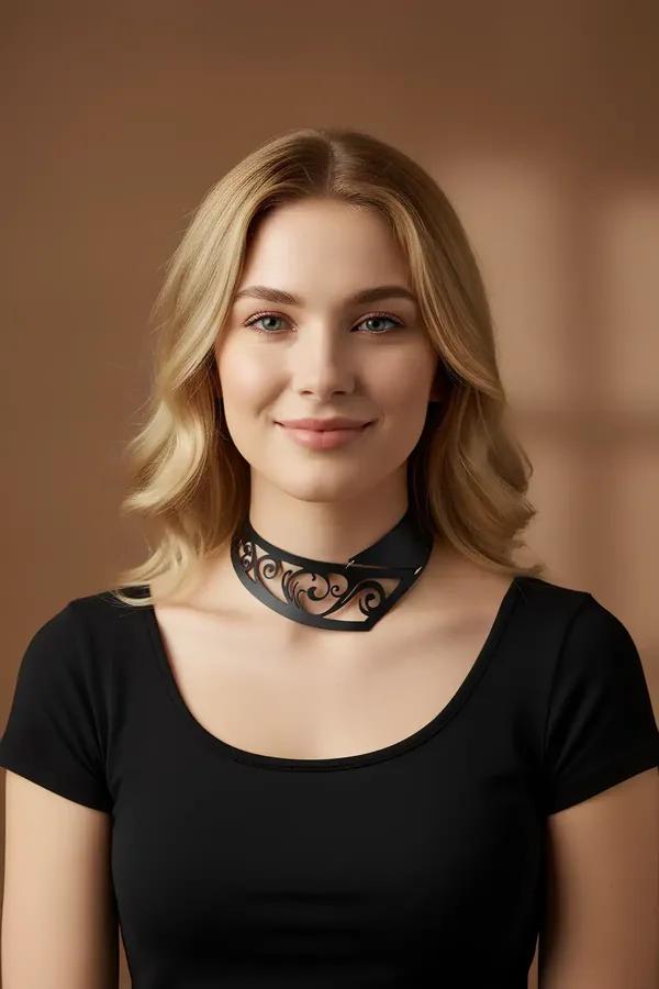 Laser Cut Choker with Swirl Detail