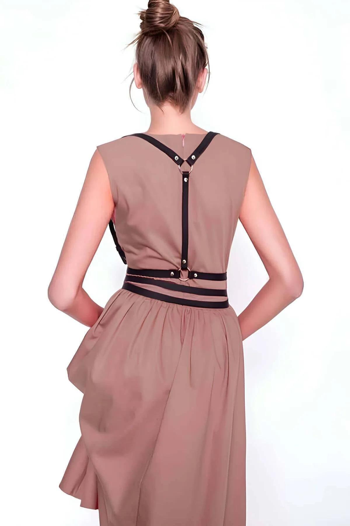 Adjustable Strappy Chest Harness with Waist Belt