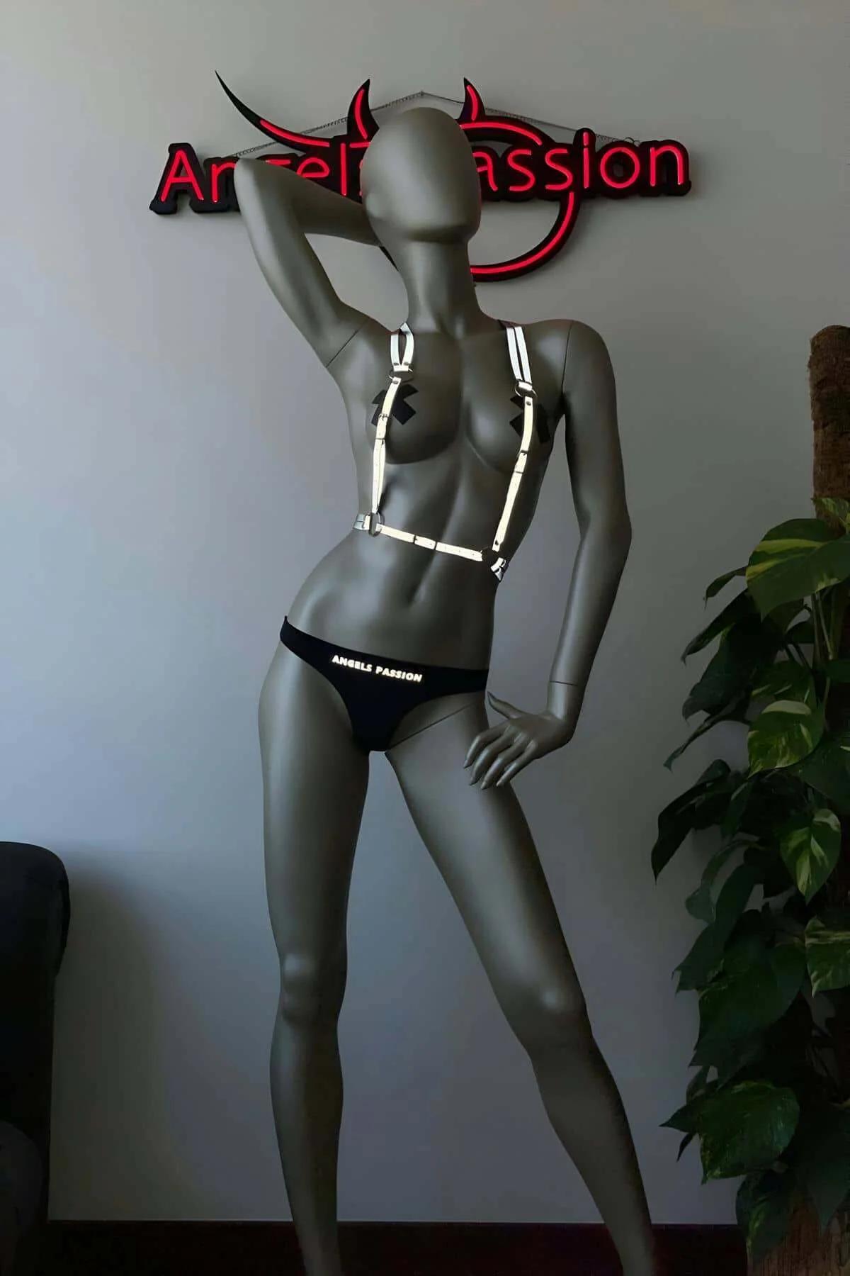 Reflective Body Harness Top with Adjustable Straps