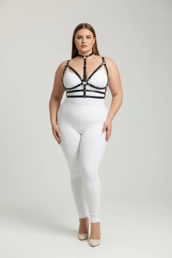 Strappy Choker Harness with O-Ring Detail