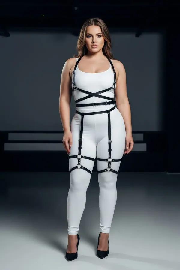 Full Body Harness with Adjustable Straps & Garter