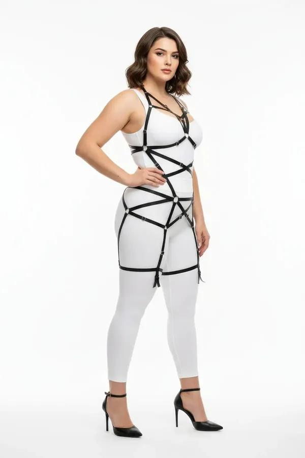 Strappy Full Body Harness with O-Rings