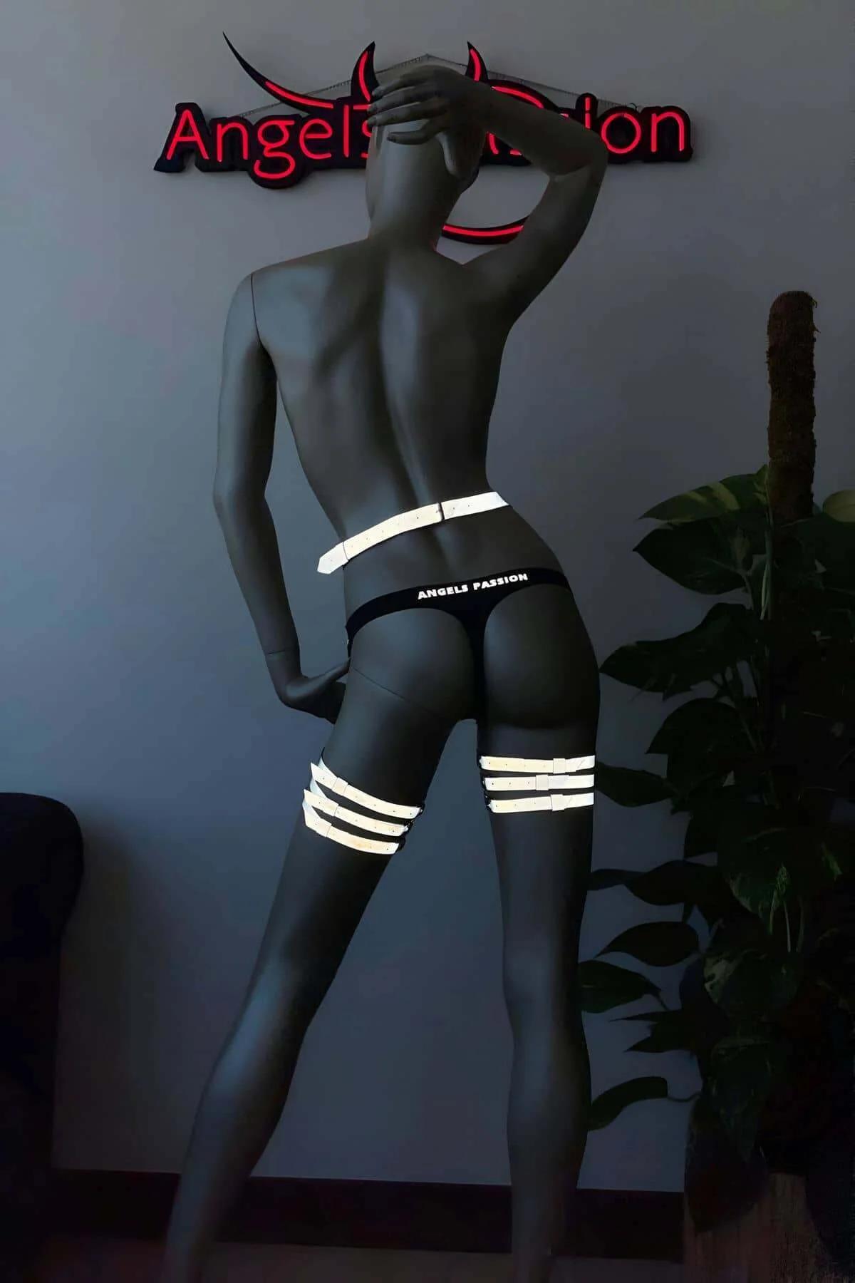 Reflective Leg Harness Garter with Adjustable Thigh Straps