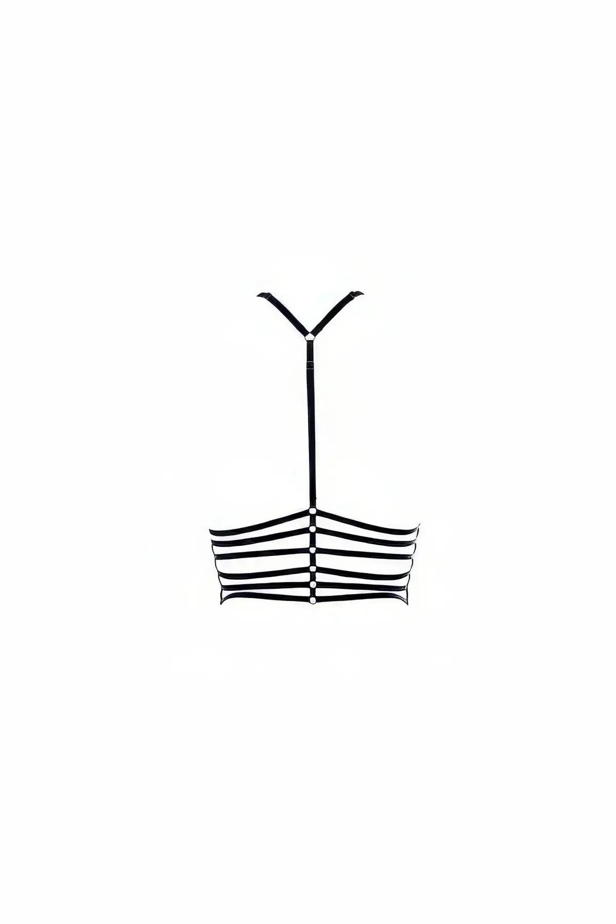 Minimalist Caged Underbust Harness with Y-Strap