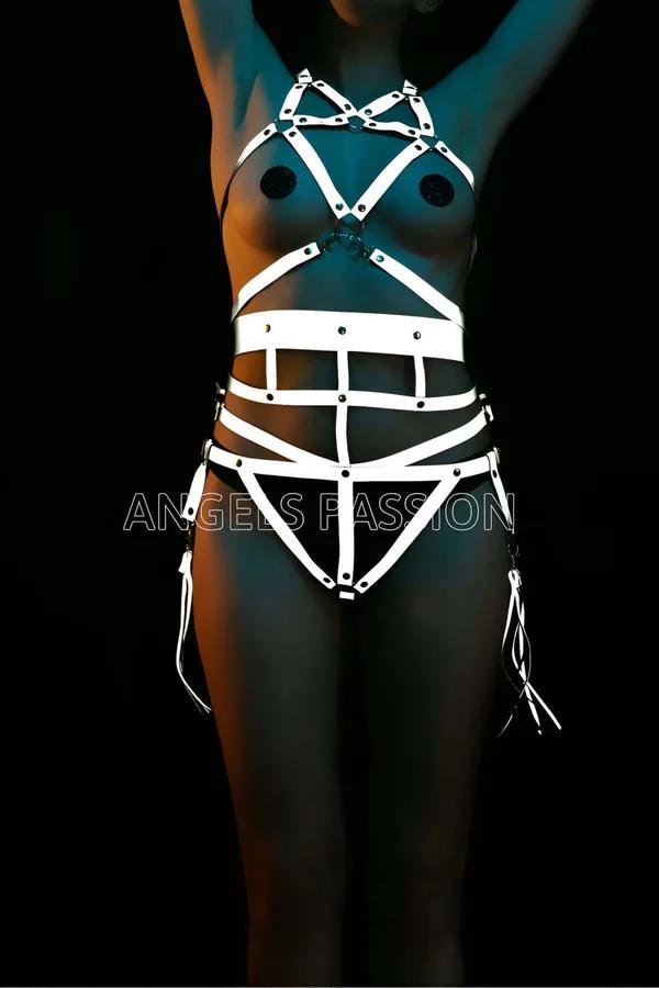 Reflective Body Harness with Tassel Garters