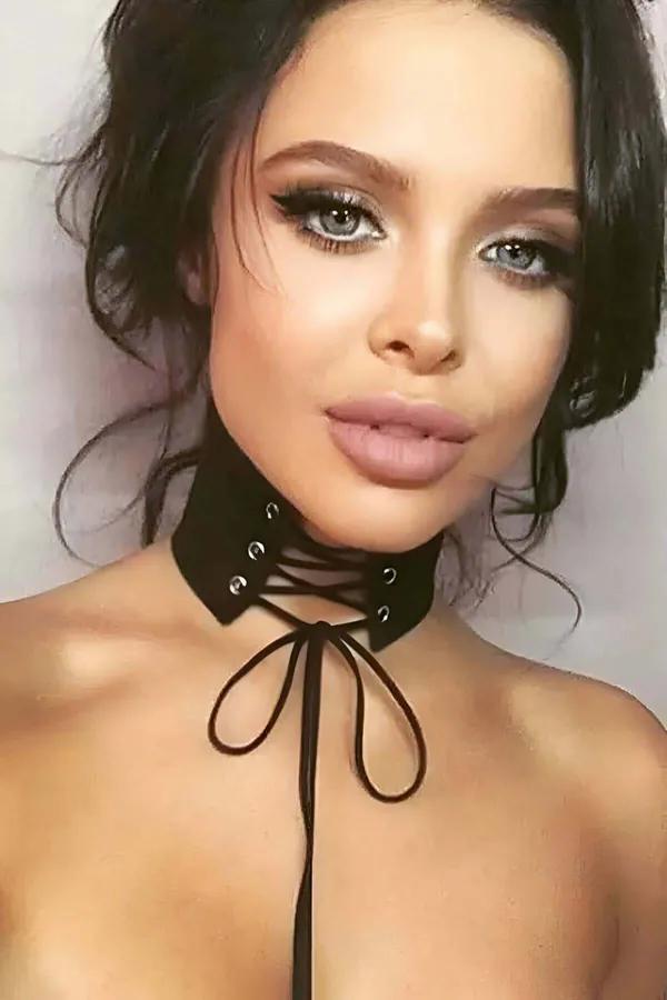Faux Suede Lace-Up Choker with Adjustable Front Tie