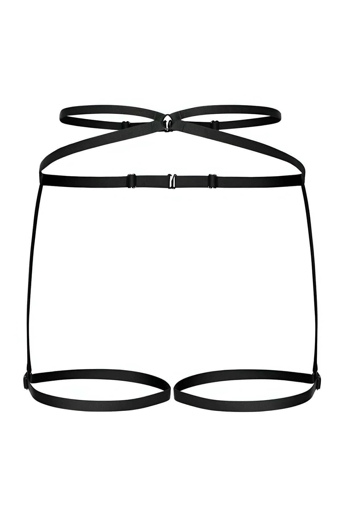 Strappy Full Body Harness with Garter Straps