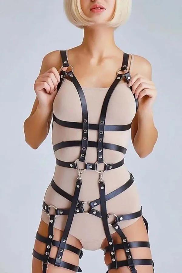Strappy Full Body Harness with O-Rings