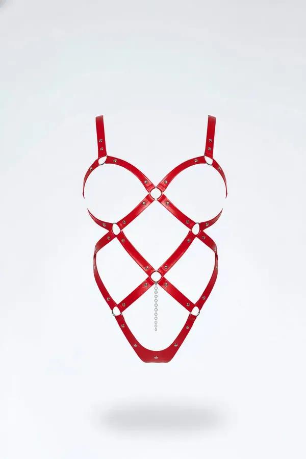 Cage Structure Body Harness with Chain