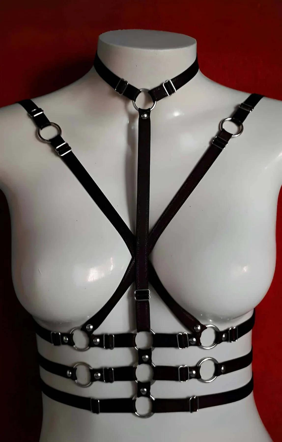 Strappy Full Body Harness with Star Accents