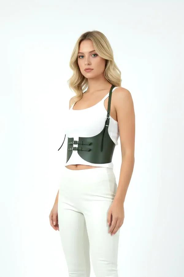 Underbust Harness Corset with Triple Buckle Straps