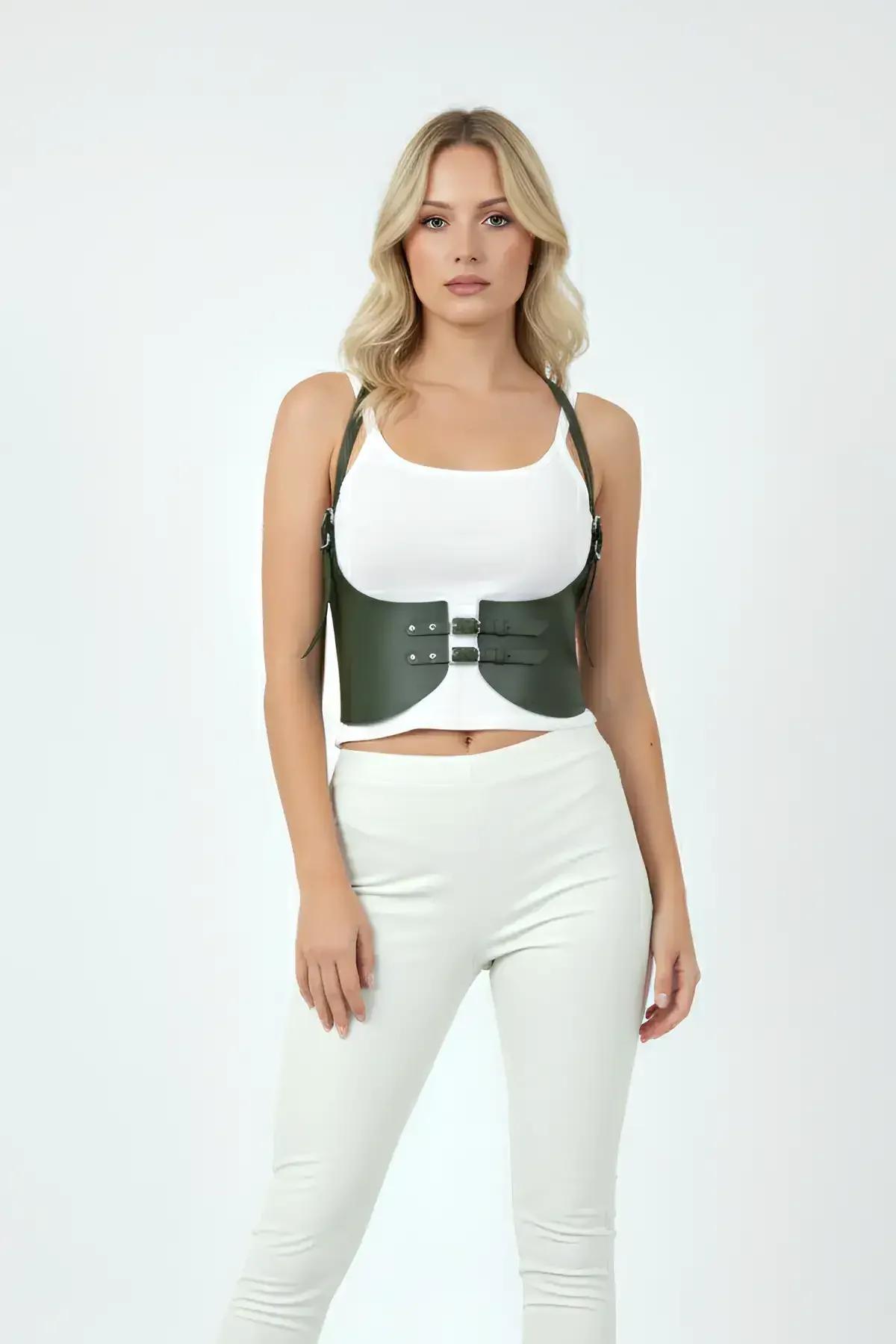Underbust Harness Corset with Triple Buckle Straps