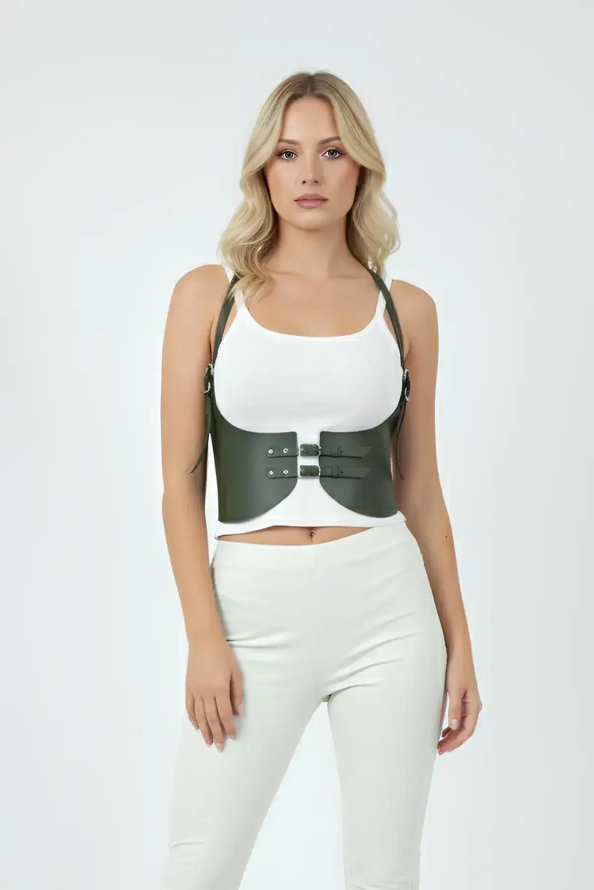 Underbust Harness Corset with Triple Buckle Straps