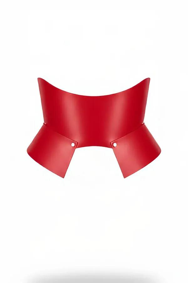 Wide Faux Leather Waspie Corset Belt