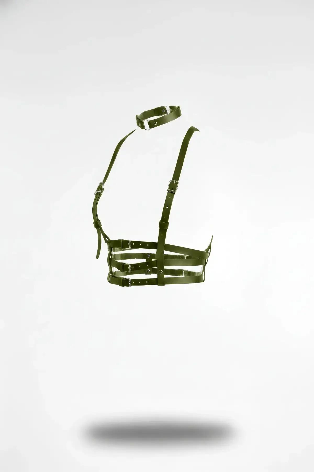 Multi-Strap Caged Chest Harness with Choker