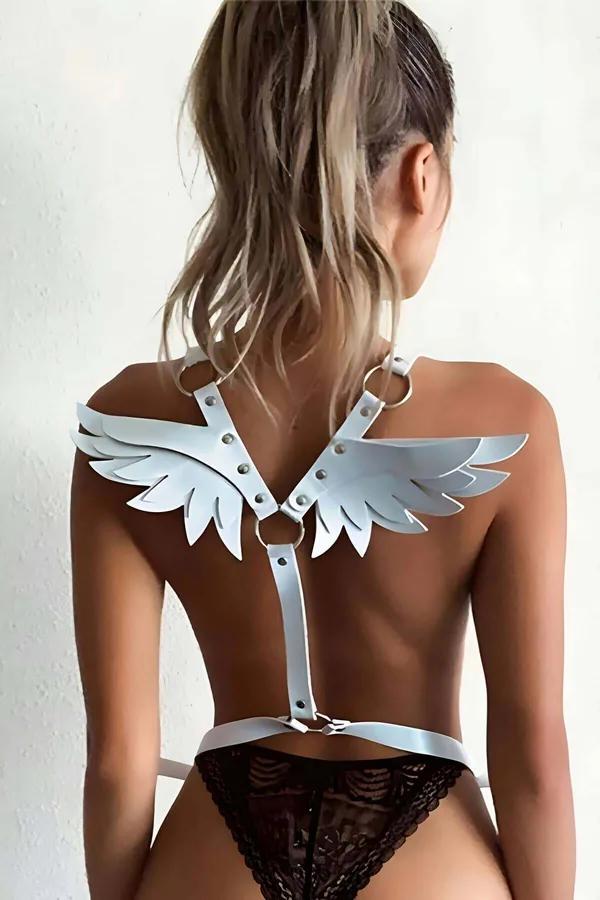 Angel Wing Faux Leather Body Harness