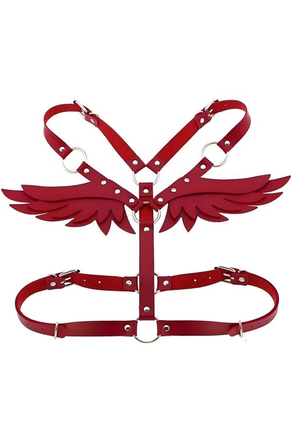 Angel Wing Faux Leather Body Harness