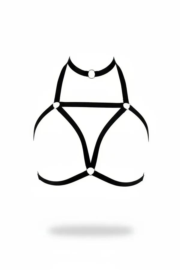 High Neck Chest Harness with O-Rings