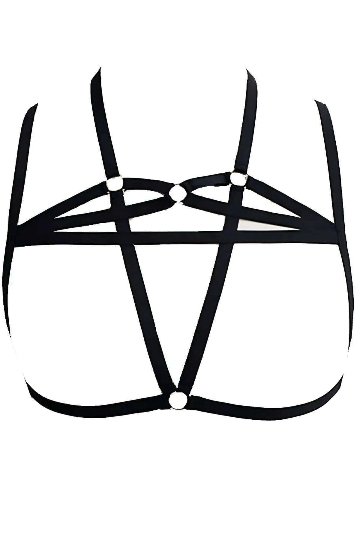Strappy Starburst Body Harness with O-Rings