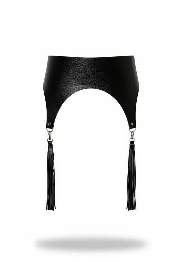 Broad Waist Cinch with Detachable Faux Leather Tassels