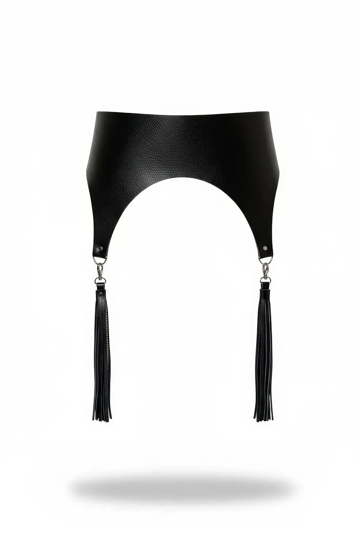 Broad Waist Cinch with Detachable Faux Leather Tassels