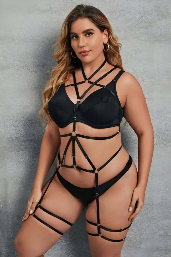 Strappy Full Body Harness with O-Rings