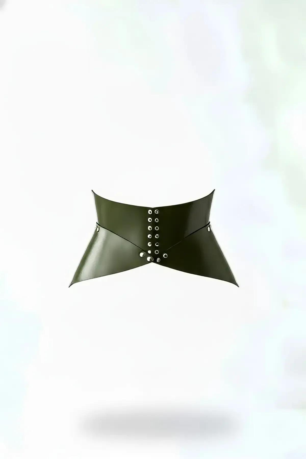 Studded Waist Cinch Harness with Contoured Panels
