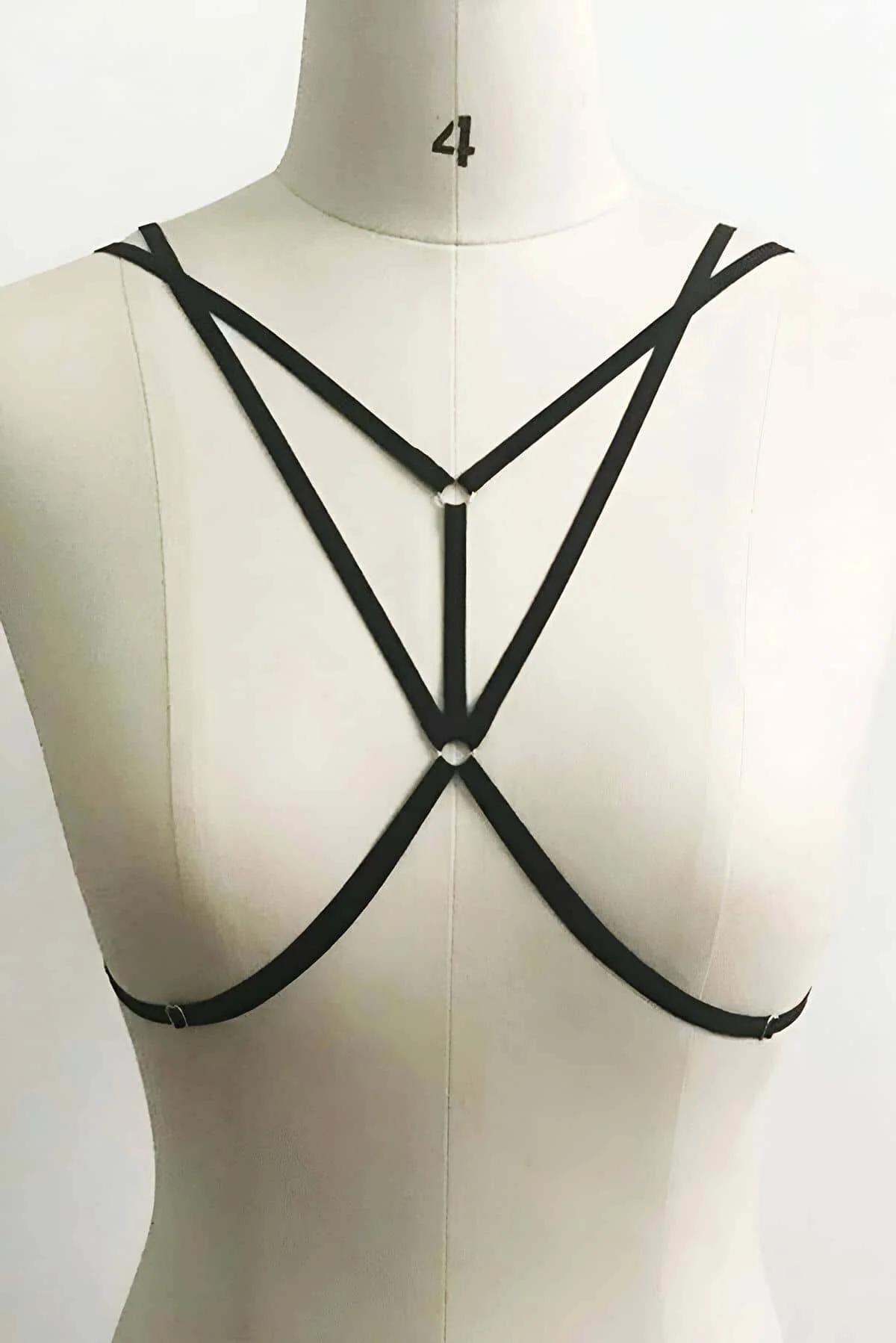Strappy Body Harness with O-Ring Detail