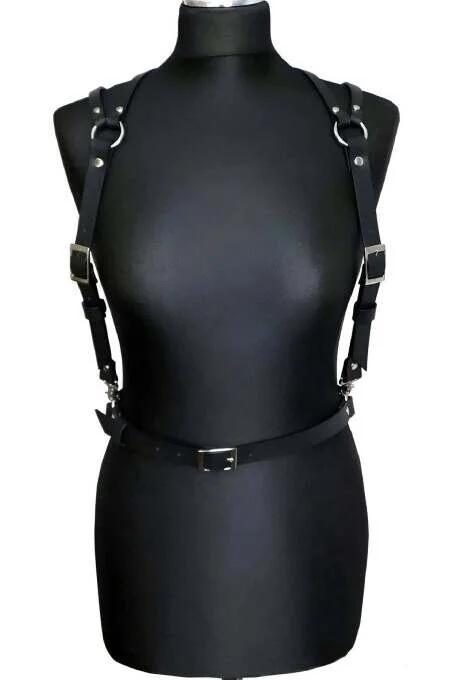 Adjustable Faux Leather Shoulder & Chest Harness