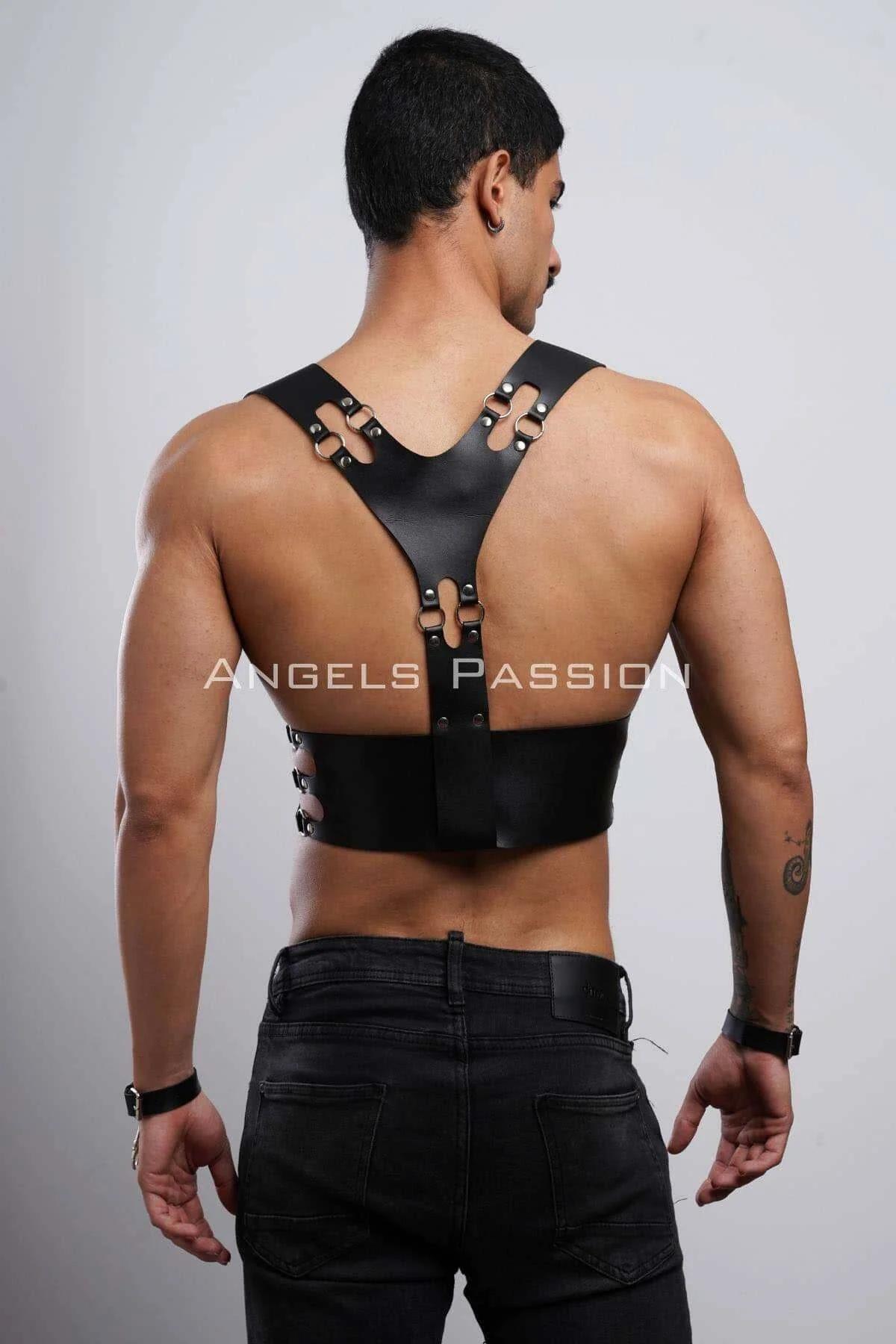 Strappy Faux Leather Chest Harness