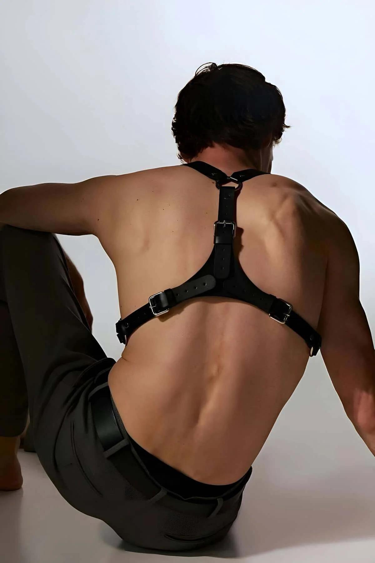 Adjustable Faux Leather Chest Harness